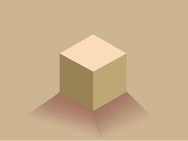 astratto 3d cubo. geometrico figura nel verde colore sfondo. verde forma oggetto e design elemento. vettore