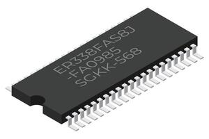 microchip computer elettronico componente. microchip icona. isometrico microchip. computer processore tecnologia. micro processore. illustrazione vettore