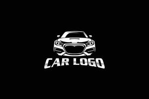 auto logo con davanti Visualizza gli sport auto su nero sfondo vettore