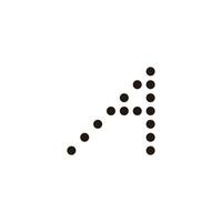 lettera un' cerchi, righello geometrico simbolo semplice logo vettore