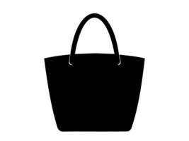 nero totalizzatore Borsa silhouette. arte. semplice monocromatico shopping Borsa icona. minimalista design. logo, pittogramma, cartello, Stampa. concetto di riutilizzabile borse, eco-friendly acquisti. isolato su bianca superficie vettore