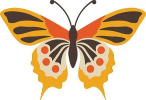 adorabile farfalla illustrazione con astratto modello disegno, bellissimo farfalla icona. vettore