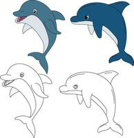 delfino clipart. acquatico animale clipart per Gli amanti di subacqueo mare animali, marino vita, e mare vita vettore