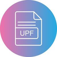 upf file formato linea pendenza cerchio icona vettore