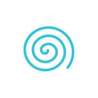archimedeo spirale. isolato su bianca sfondo. a partire dal blu icona impostare. vettore