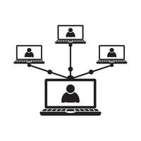 Locale la zona Rete e largo la zona Rete. Internet diagramma su bianca sfondo. vettore