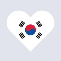 nazionale bandiera di Sud Corea. Sud Corea bandiera. Sud Corea cuore bandiera. vettore