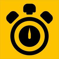 cronometro icona su un' giallo sfondo vettore
