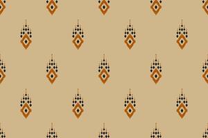 ikat tribale indiano senza soluzione di continuità modello. etnico azteco tessuto tappeto mandala ornamento nativo boho gallone tessile.geometrico africano americano orientale tradizionale illustrazioni. ricamo stile vettore