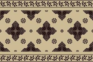 ikat tribale indiano senza soluzione di continuità modello. etnico azteco tessuto tappeto mandala ornamento nativo boho gallone tessile.geometrico africano americano orientale tradizionale illustrazioni. ricamo stile. vettore