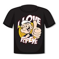 popeye maglietta design. vettore