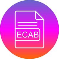 ecab file formato linea pendenza cerchio icona vettore