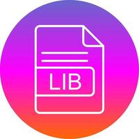 lib file formato linea pendenza cerchio icona vettore