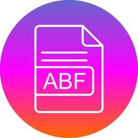 abf file formato linea pendenza cerchio icona vettore