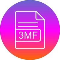 3mf file formato linea pendenza cerchio icona vettore