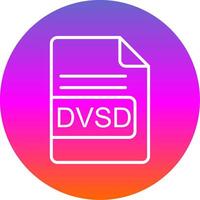 dvd file formato linea pendenza cerchio icona vettore