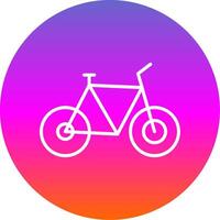 bicicletta linea pendenza cerchio icona vettore