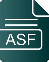 asf file formato glifo pendenza icona vettore