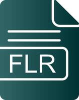flr file formato glifo pendenza icona vettore