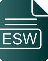 esw file formato glifo pendenza icona vettore