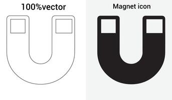 impostato magnete icona vettore