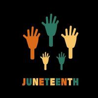 juneteenth la libertà giorno astratto logo ,icona illustrazioni giugno, libertà giorno, giugno vettore