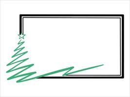 Natale telaio albero sfondo illustrazione vettore