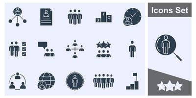 attività commerciale persone icona impostato simbolo collezione, logo isolato illustrazione vettore
