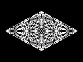 diamante lusso ornamento floreale illustrazione vettore