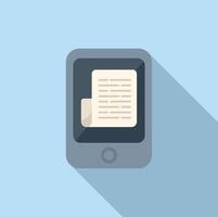 lettura su ebook media icona piatto . leggere distanza vettore