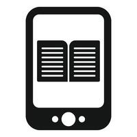 moderno ebook lettore icona semplice . in linea letteratura vettore