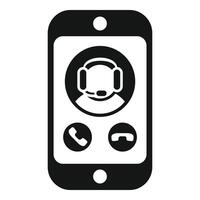 Telefono supporto chiamata icona semplice . chiamata centro contatto vettore
