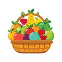 un' varietà di frutta illustrazione vettore