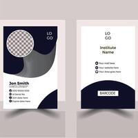 professionale e inteligente id carta design vettore