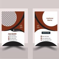 professionale e inteligente id carta design vettore