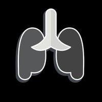 icona Pneumologia. relazionato per medico specialità simbolo. lucido stile. semplice design illustrazione vettore