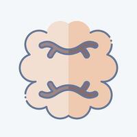 icona umano cervello. relazionato per medico specialità simbolo. scarabocchio stile. semplice design illustrazione vettore