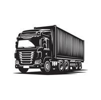 camion icona illustrazione silhouette vettore