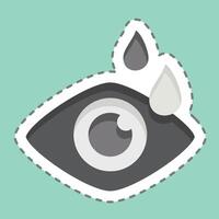 etichetta linea tagliare optometria. relazionato per medico specialità simbolo. semplice design illustrazione vettore