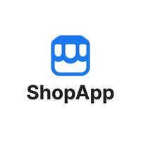 in linea negozio e-commerce Al dettaglio App logo vettore