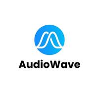 Audio musica suono onda logo vettore