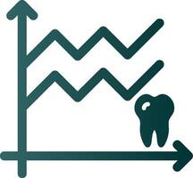 statistiche glifo pendenza icona vettore