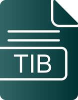 tib file formato glifo pendenza icona vettore