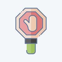 icona fermare. relazionato per navigazione simbolo. scarabocchio stile. semplice design illustrazione vettore