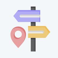 icona destinazione. relazionato per navigazione simbolo. piatto stile. semplice design illustrazione vettore