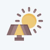 icona solare pannello. relazionato per raccolta differenziata simbolo. piatto stile. semplice design illustrazione vettore