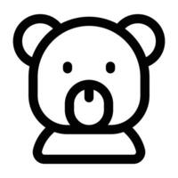 semplice orsacchiotto orso icona. il icona può essere Usato per siti web, Stampa modelli, presentazione modelli, illustrazioni, eccetera vettore