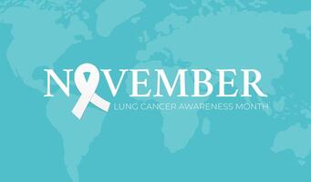 novembre polmone cancro consapevolezza mese sfondo illustrazione vettore