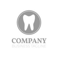 dentista o dentale azienda logo con dente vettore