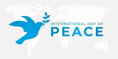 internazionale giorno di pace sfondo illustrazione con colomba vettore